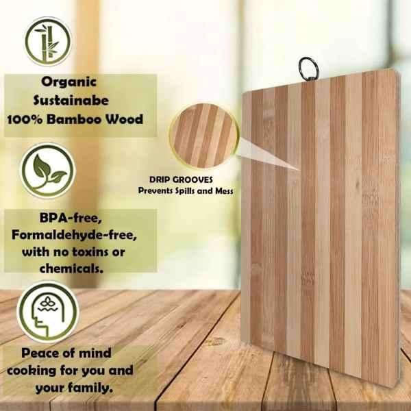 Durable & Eco - Friendly Quality Natural Bamboo Chopping / Cutting Board