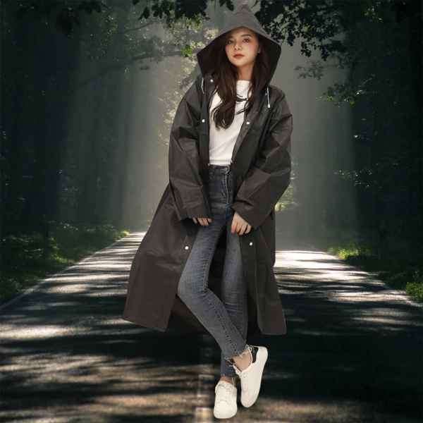 EVA Thickened Waterproof & Windproof Hooded Raincoat