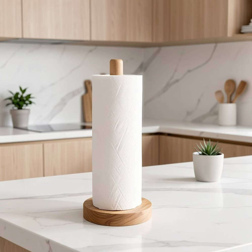 Modern & Solid Oak Multipurpose Towel Roll or Jewellery Holder