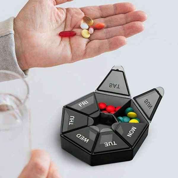 Quality Waterproof 7 Grid Easy Use Pill Box Organizer Case