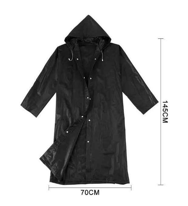 EVA Thickened Waterproof & Windproof Hooded Raincoat