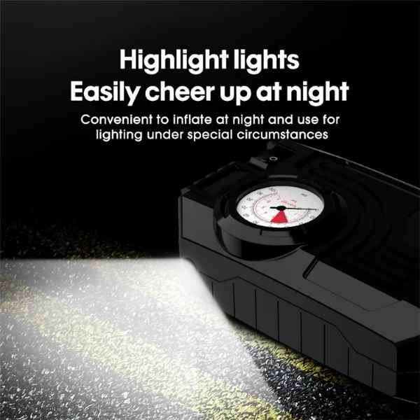 Brilliant CARSUN 12V Emergency Electric Car Tyre Inflator Compressor Pump