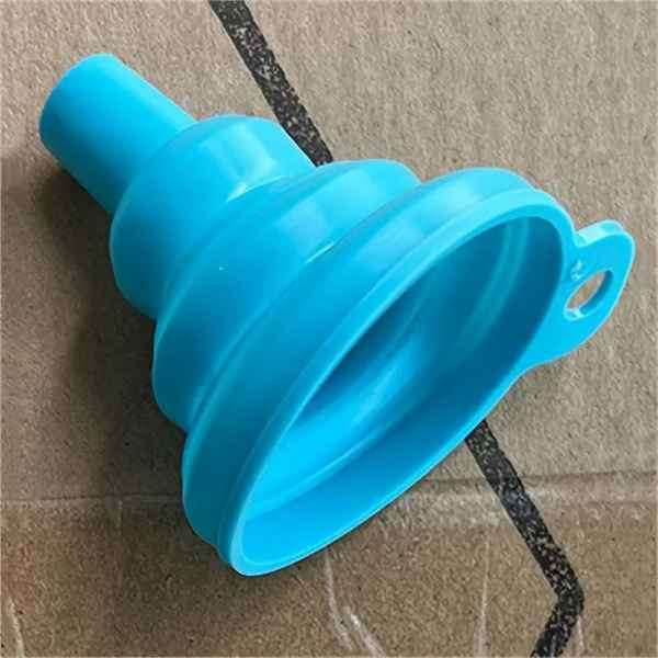 Pack of 2 Different Size Super Convenient Foldable Silicone Bottle Funnels