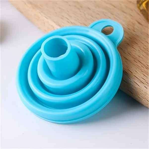 Pack of 2 Different Size Super Convenient Foldable Silicone Bottle Funnels