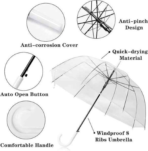 Chic  , Stylish & Unique Transparent Waterproof Umbrella