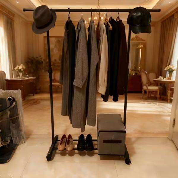 Heavy Duty Stainless Steel Space Saving Retractable Clothes Horse Hanger