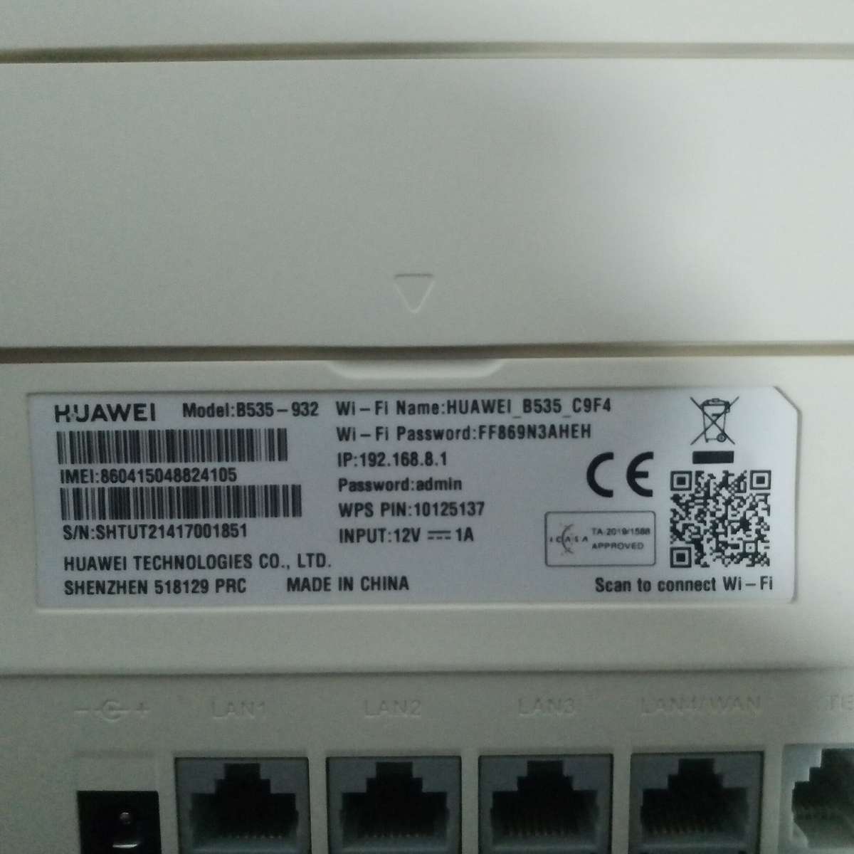 Huawei B535 -932 4G LTE Desktop Router (Needs Sim)