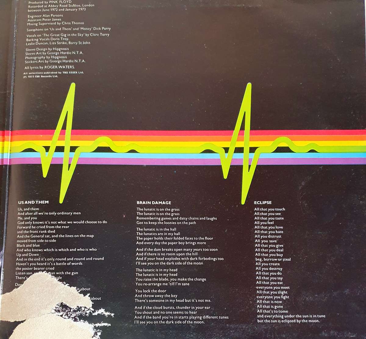 PINK FLOYD . DARK SIDE OF THE MOON. LP.