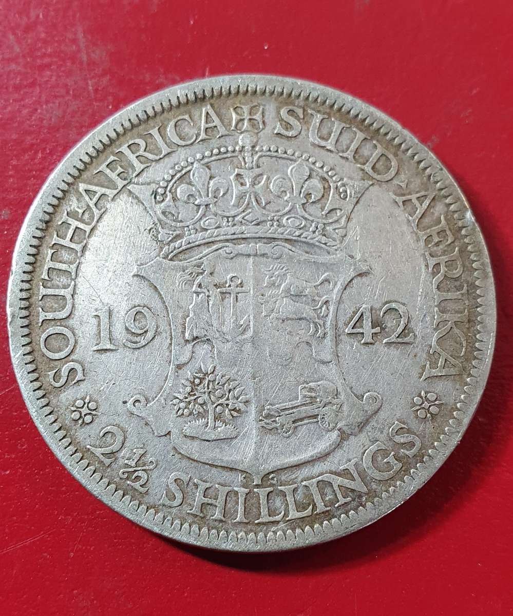 1942.  2½ Shillings - George VI 2½ Shillings, IMPERATOR. Silver (.800) 14.14 g