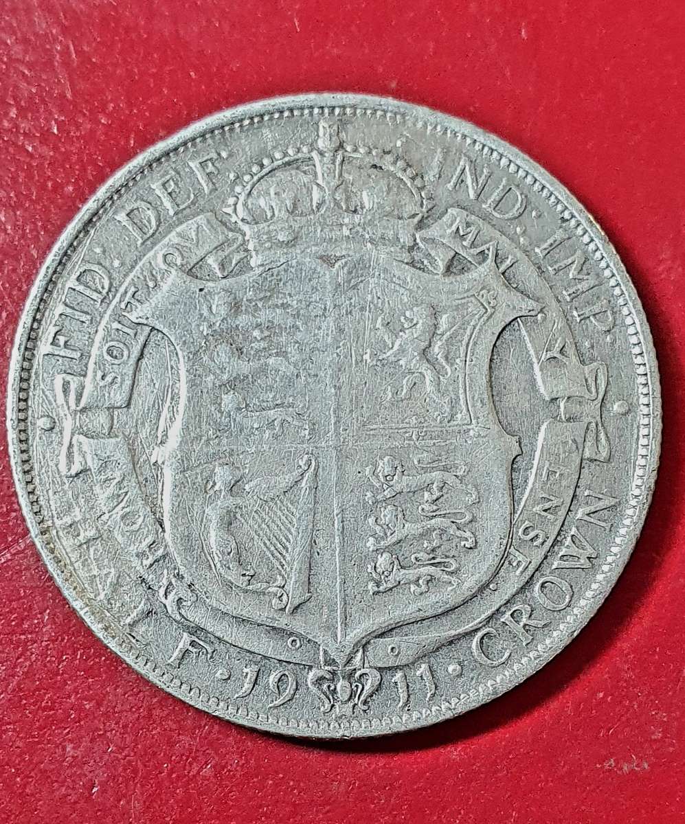 1911  ½ Crown - George V 1st type. Silver (.925) 14.14 g