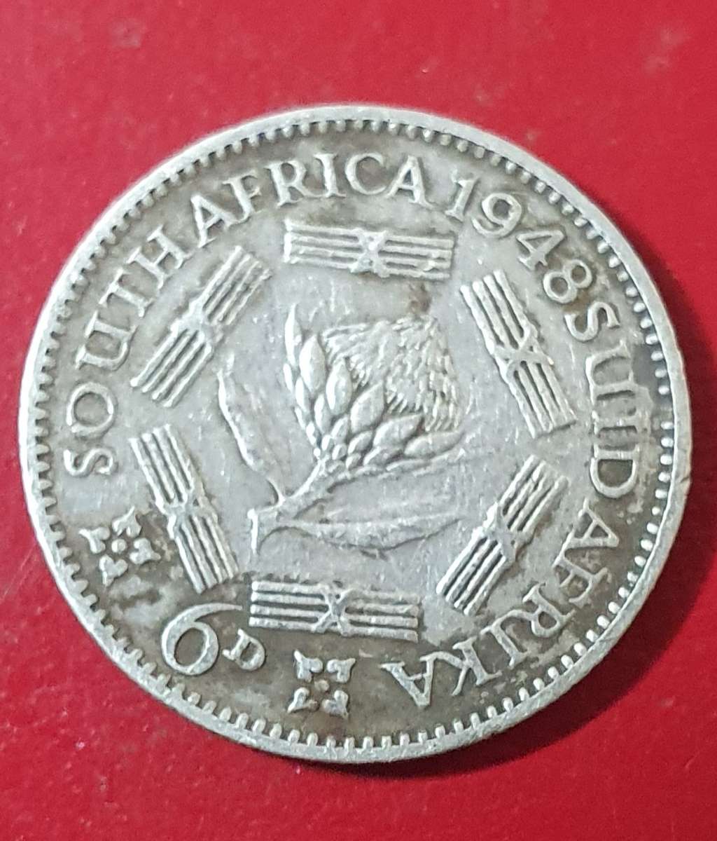 1948 - 6 Pence - George VI Sextus Rex. Silver (.800) 2,83 g