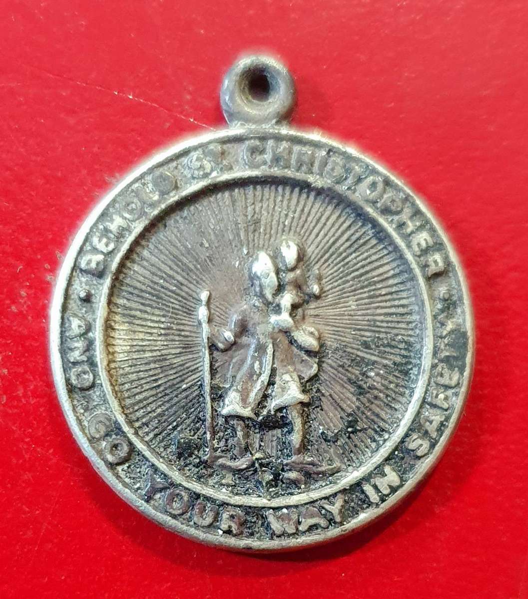 STERLING SILVER SAINT CHRISTOPHER PENDANT