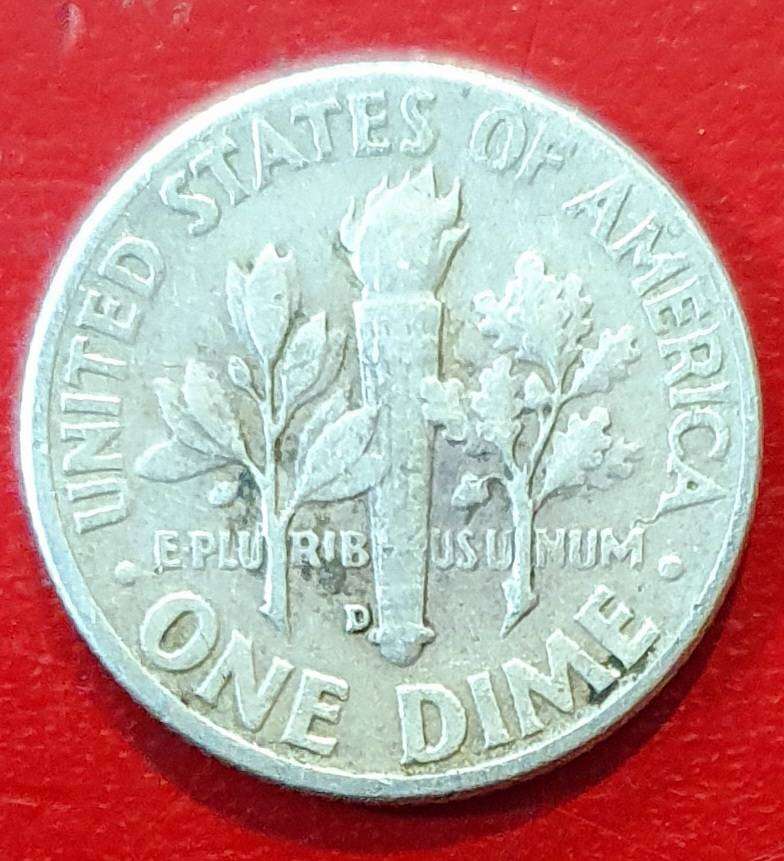 1960 1 Dime "Roosevelt Silver Dime"  Silver (.900) 2.5 g