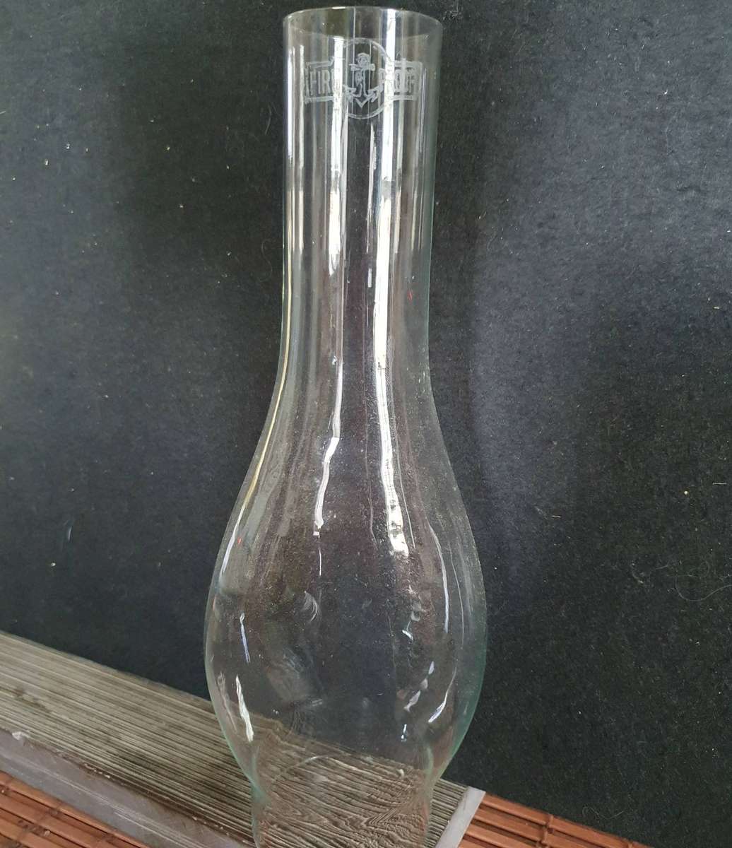 VICTORIAN GREEN VASELINE GLASS OIL LANTERN. C1870s. 700mm HIGH.