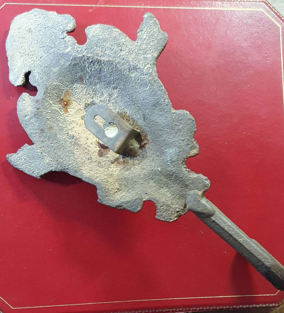 1820s BIG CAST IRON COAT / HAT WALL HOOK.