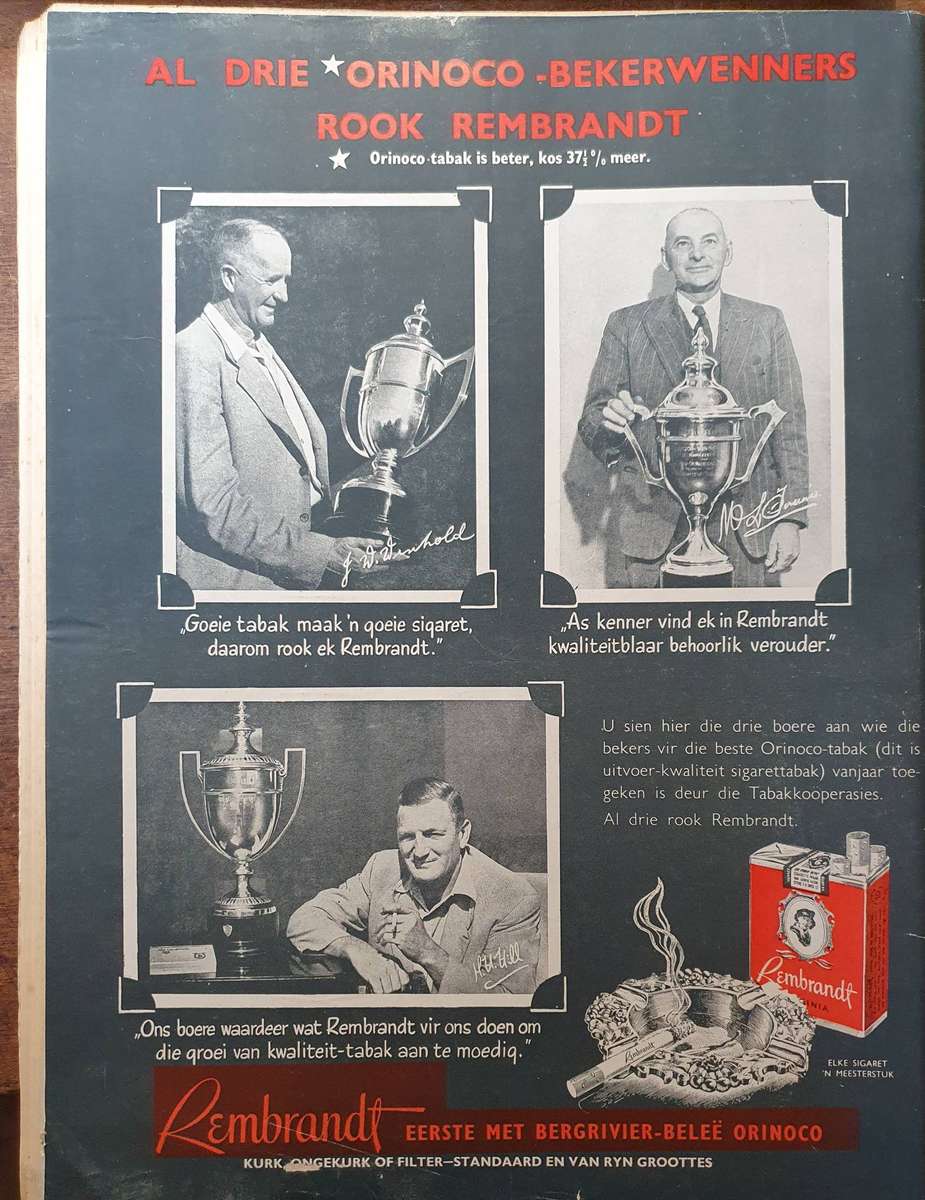 5 DEC. 1952.  DIE HUISGENOOT. COLLECTORS EDD. KERSVAKANSIE NOMMER. BIG FORMAT 28CM W X 35CM L.