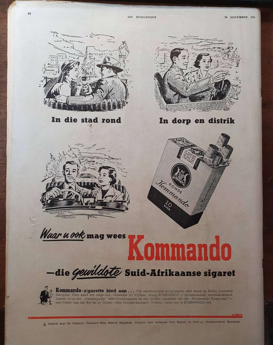 30 NOV. 1951. DIE HUISGENOOT. COLLECTORS EDD. KERSVAKANSIE NOMMER. BIG FORMAT 28CM W X 35CM L.