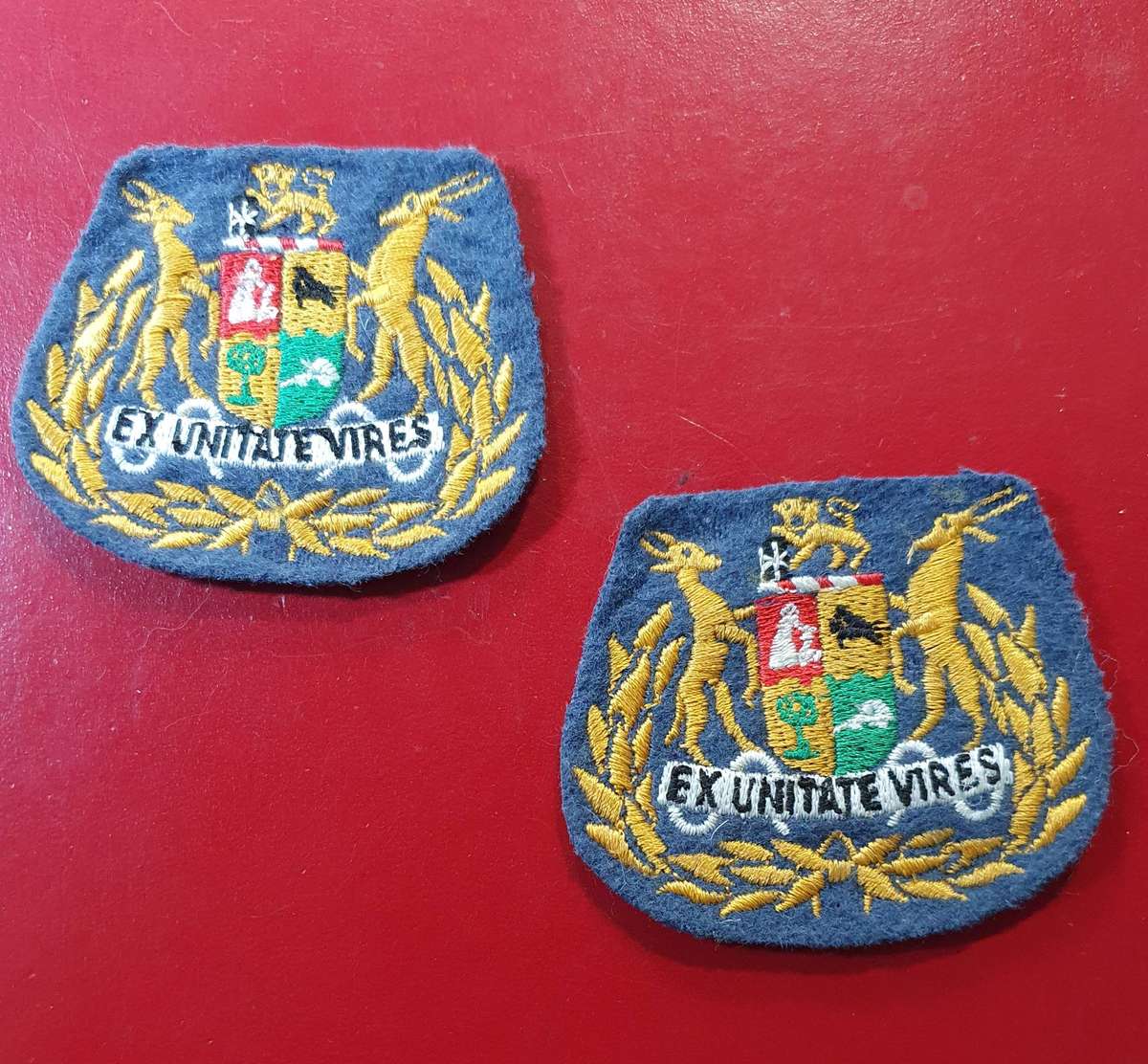 2 X SADF-SAAF WO CLASS 1 EMBROIDERED PATCHES . BID PER PATCH.