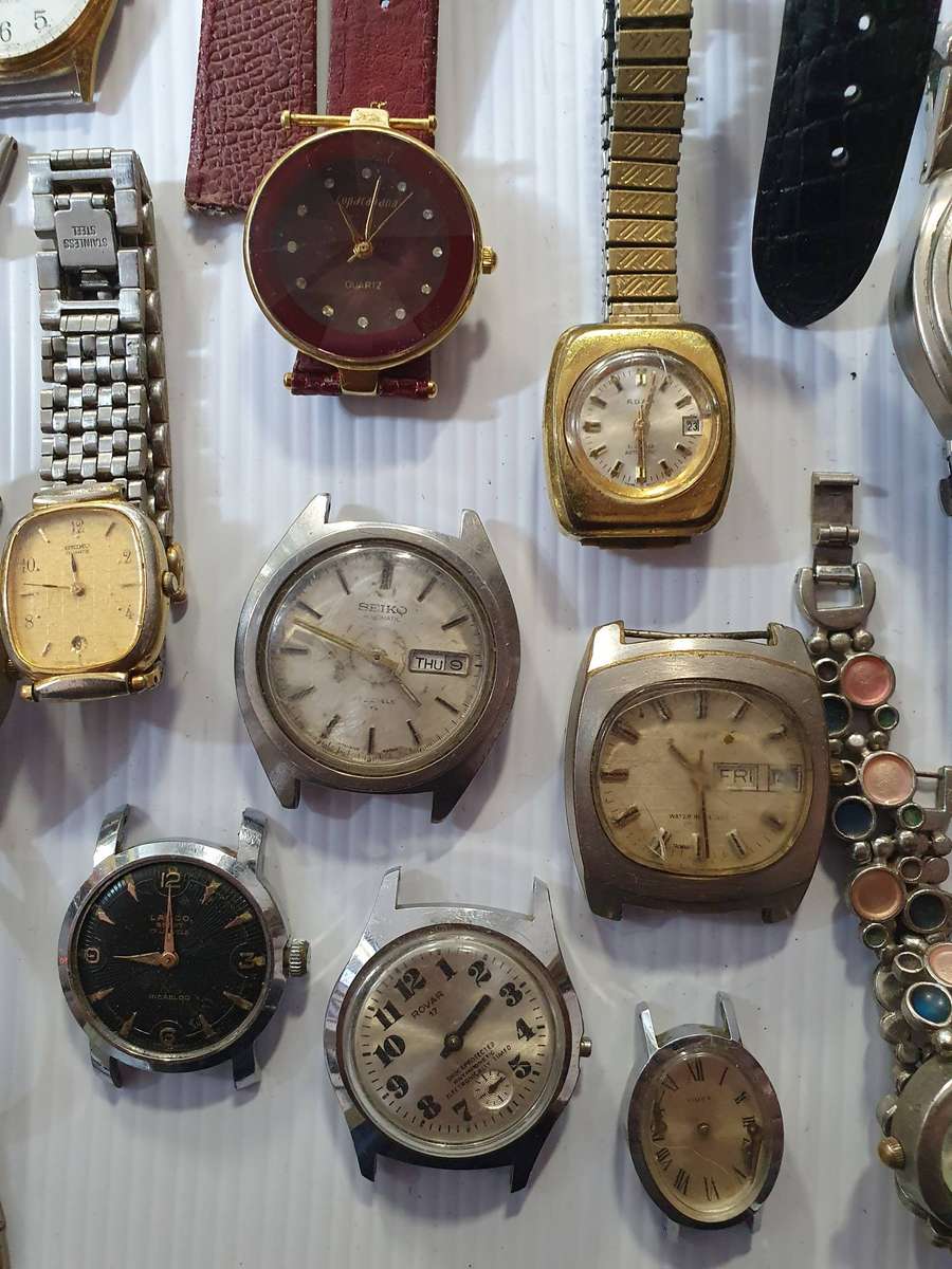 50 X + WATCHES FROM WATCH SHOP REPAIR ESTATE.