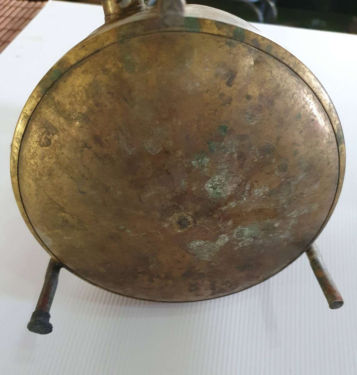 ANTIQUE BRASS HIPPO PARRAFIN STOVE.