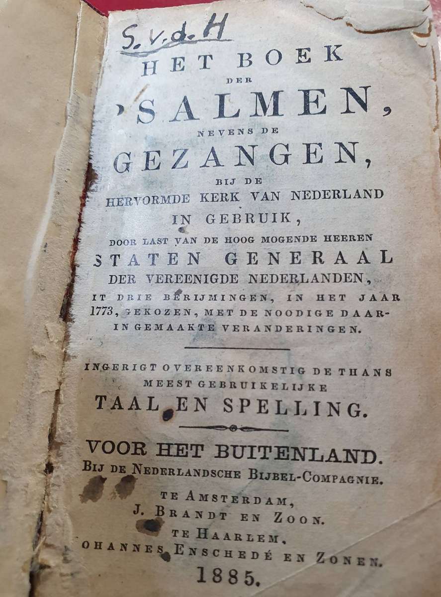 1886 HET BOEK DER SALMEN NEVENS DE GEZANGEN. DOOR LAS VAN HMG STATEN GENERAAL.