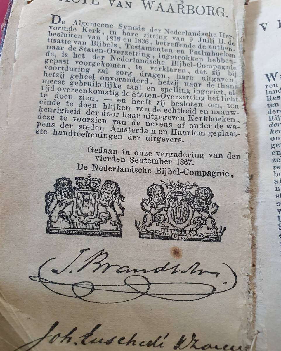 1886 HET BOEK DER SALMEN NEVENS DE GEZANGEN. DOOR LAS VAN HMG STATEN GENERAAL.