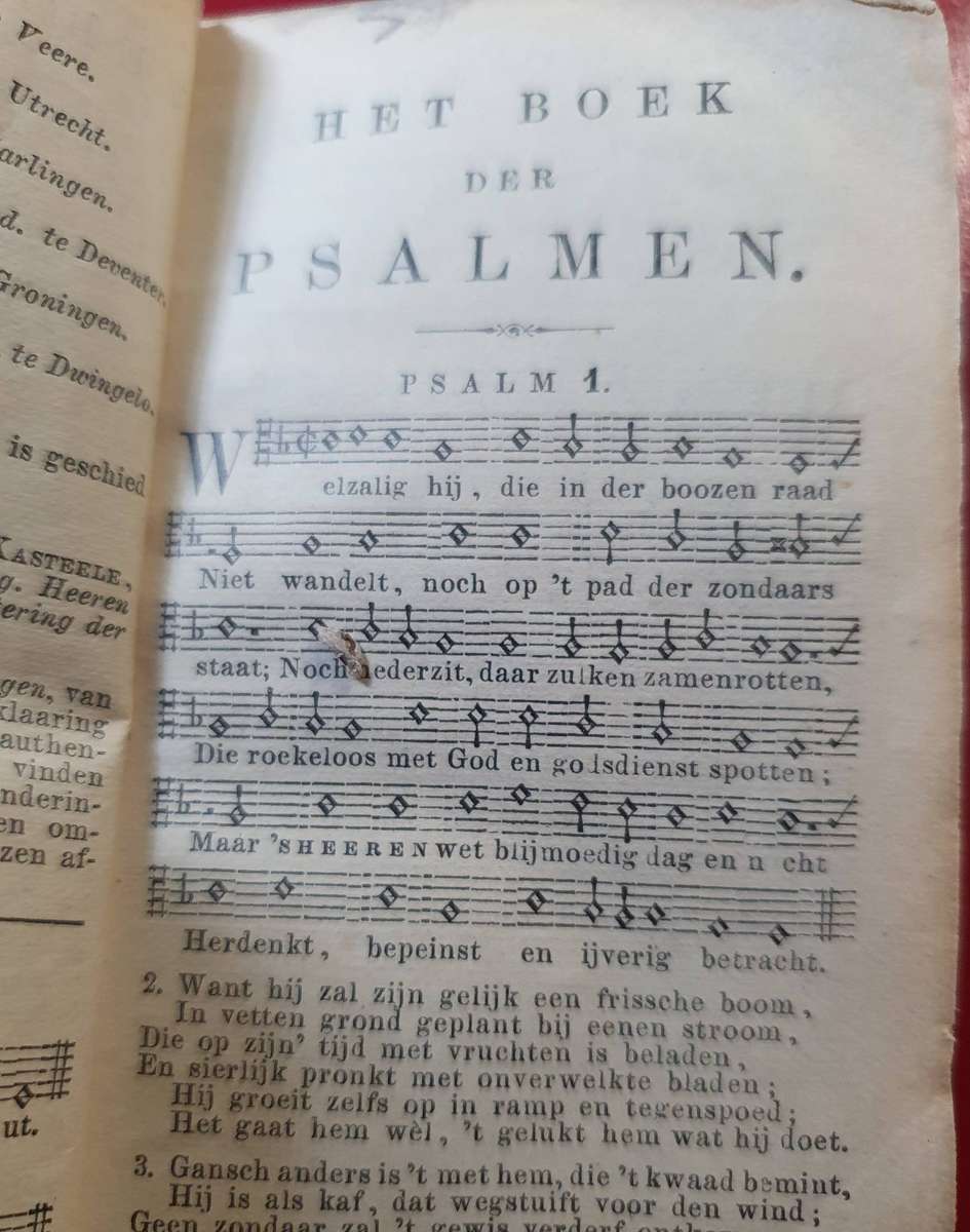 1886 HET BOEK DER SALMEN NEVENS DE GEZANGEN. DOOR LAS VAN HMG STATEN GENERAAL.