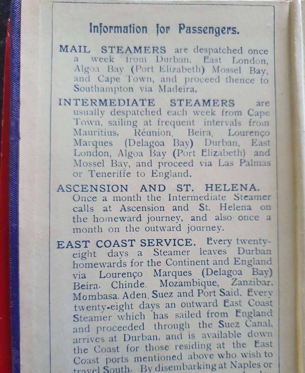 1900 UNION CASTLE LINE " CAPE MAIL EXPRESS" PASSENGER INFORMATION BOOK AND TICKET AND CARD HOLDER.