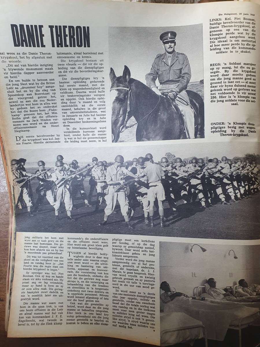 20 JUN. 1969. KOMANDOS REG VIR TERRORISTE.  DIE HUISGENOOT. COLLECTORS EDD.