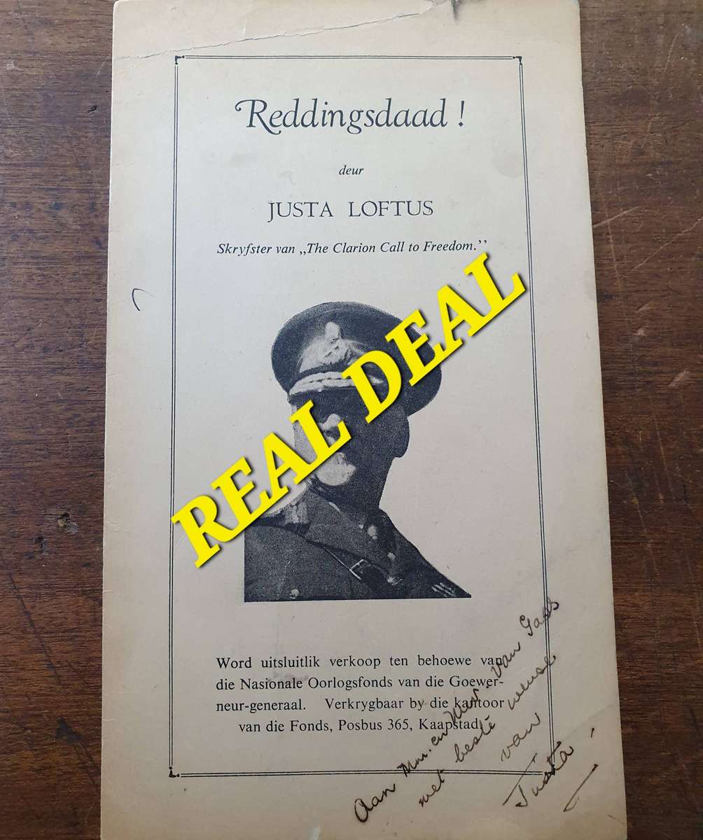 WW11 TEN BEHOEWE VAN DIE NASIONALE OORLOGSFONDS. SOLD TO RAISE MONEY FOR THE WAR FUND. ULTRA SCARCE.