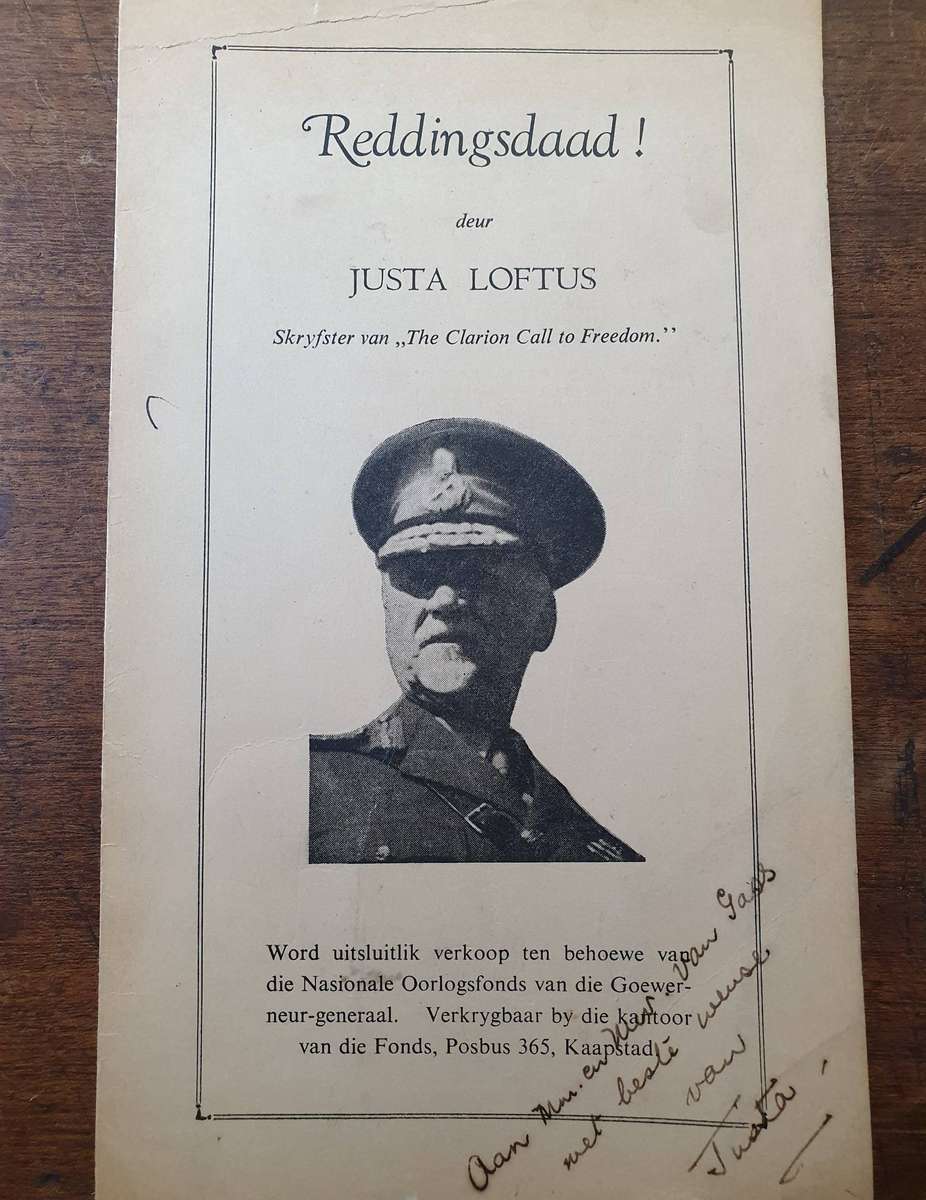 WW11 TEN BEHOEWE VAN DIE NASIONALE OORLOGSFONDS. SOLD TO RAISE MONEY FOR THE WAR FUND. ULTRA SCARCE.