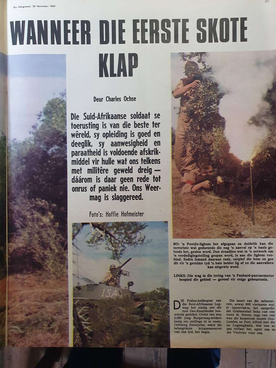 NOV. 1969.. OEFENING ENTERPRISE.  COLLECTORS EDD. BIG FORMAT HUISGENOOT.