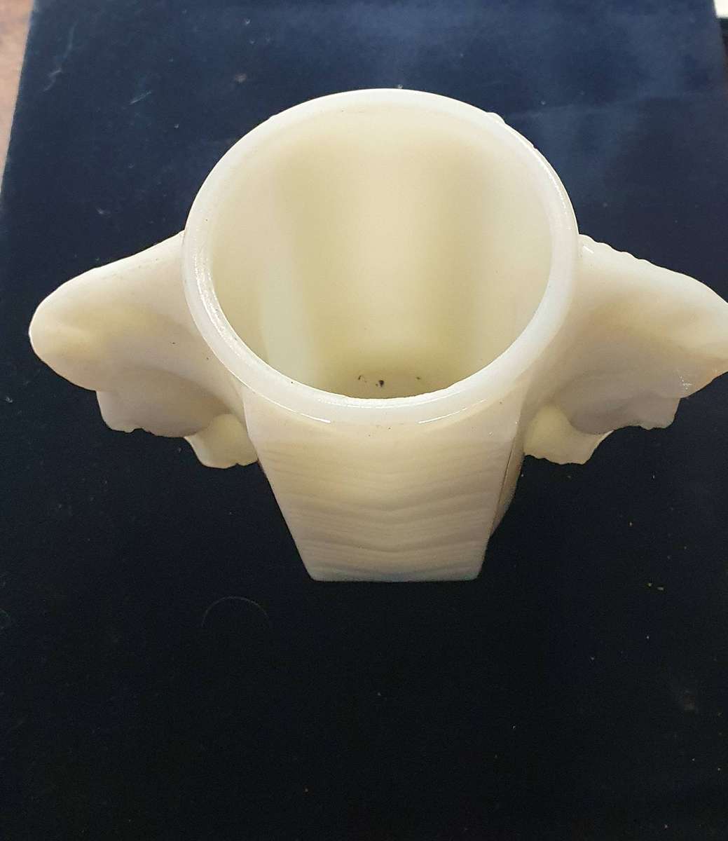 1930s ART DECO MACBETH EVANS URANIUM GLASS VASE.