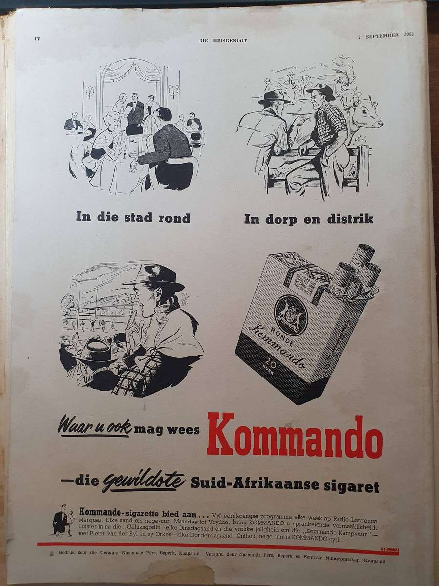 7 SEPT. 1951.  DIE HUISGENOOT. COLLECTORS EDD. BIG FORMAT 28CM W X 35CM L.