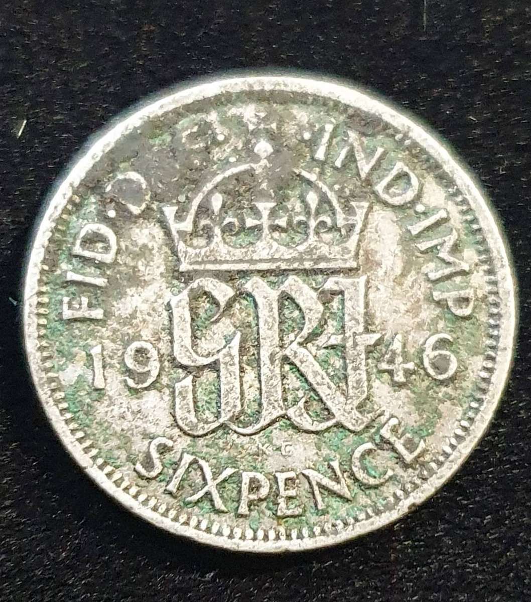 1946 6 Pence - George VI. Silver (.500)