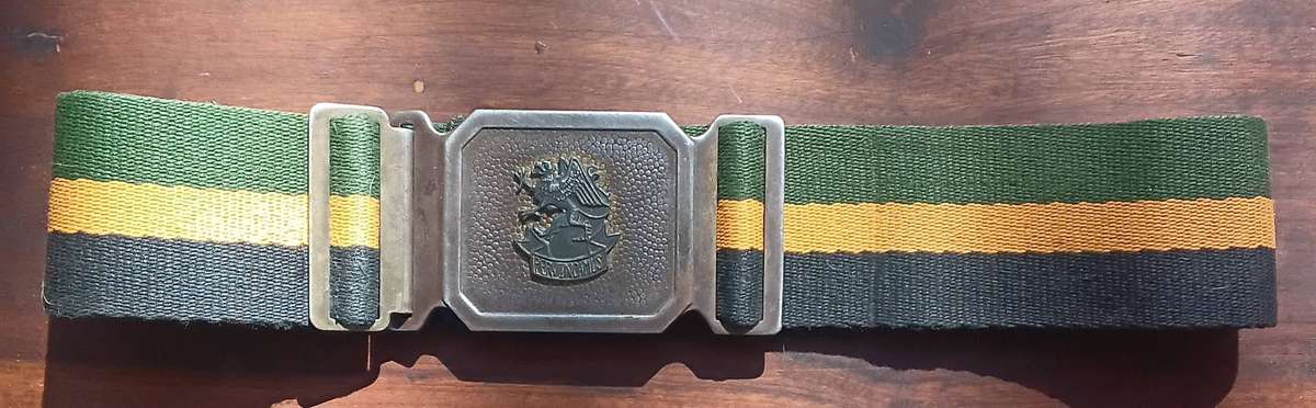 SADF 3 South African Infantry Stable Belt & Buckle, 3 SAI PRE 1994
