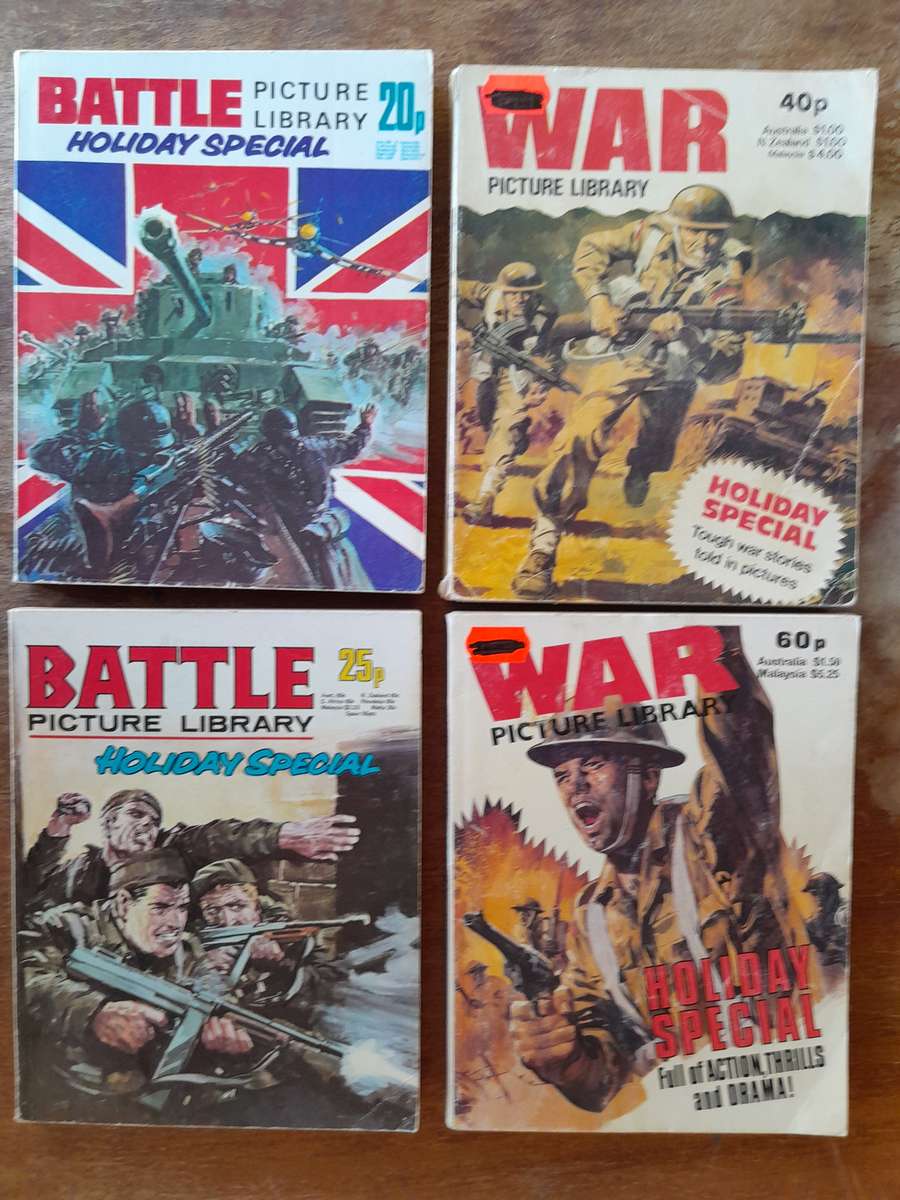 7 x  WAR x Battle LIBRARIES - (All for one bid) Holiday special issues