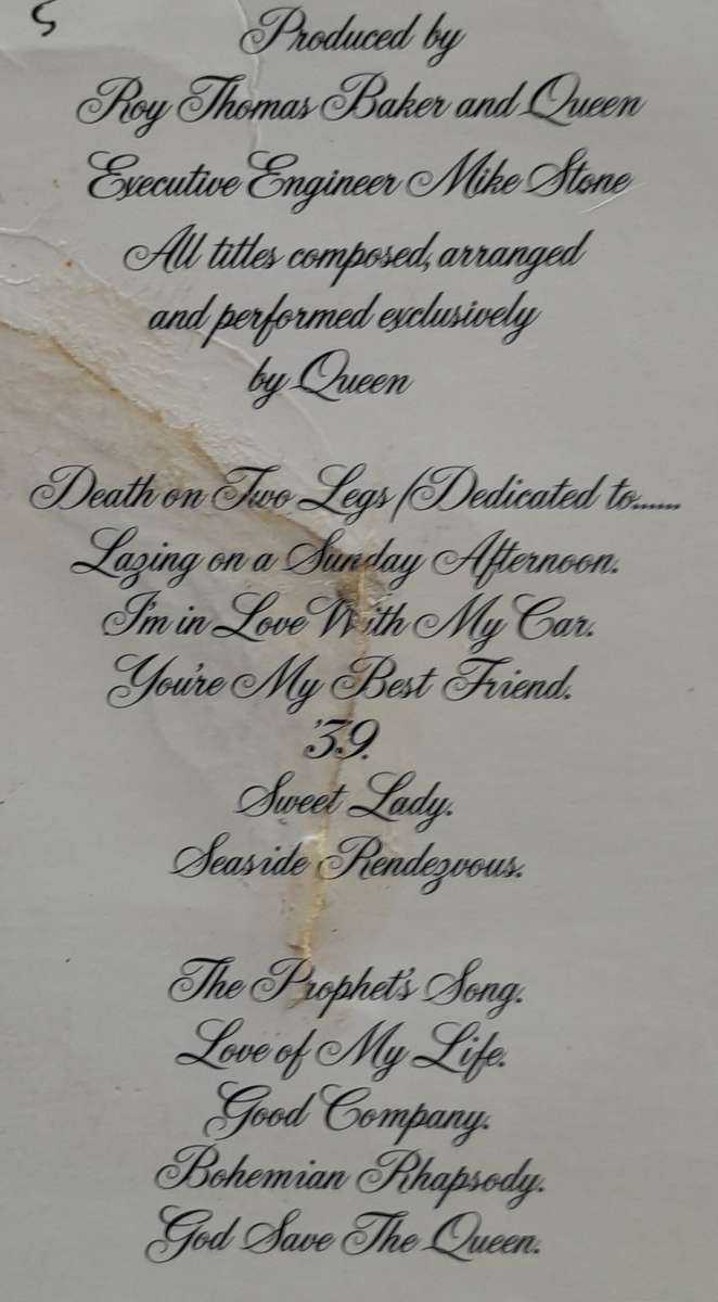 QUEEN - A night at the Opera Vinyl LP