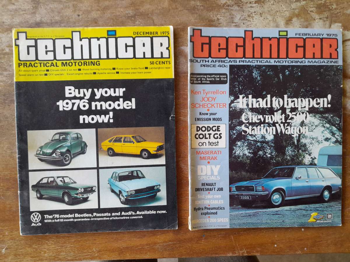 8 x Technicar Magazines -- 1974-1975
