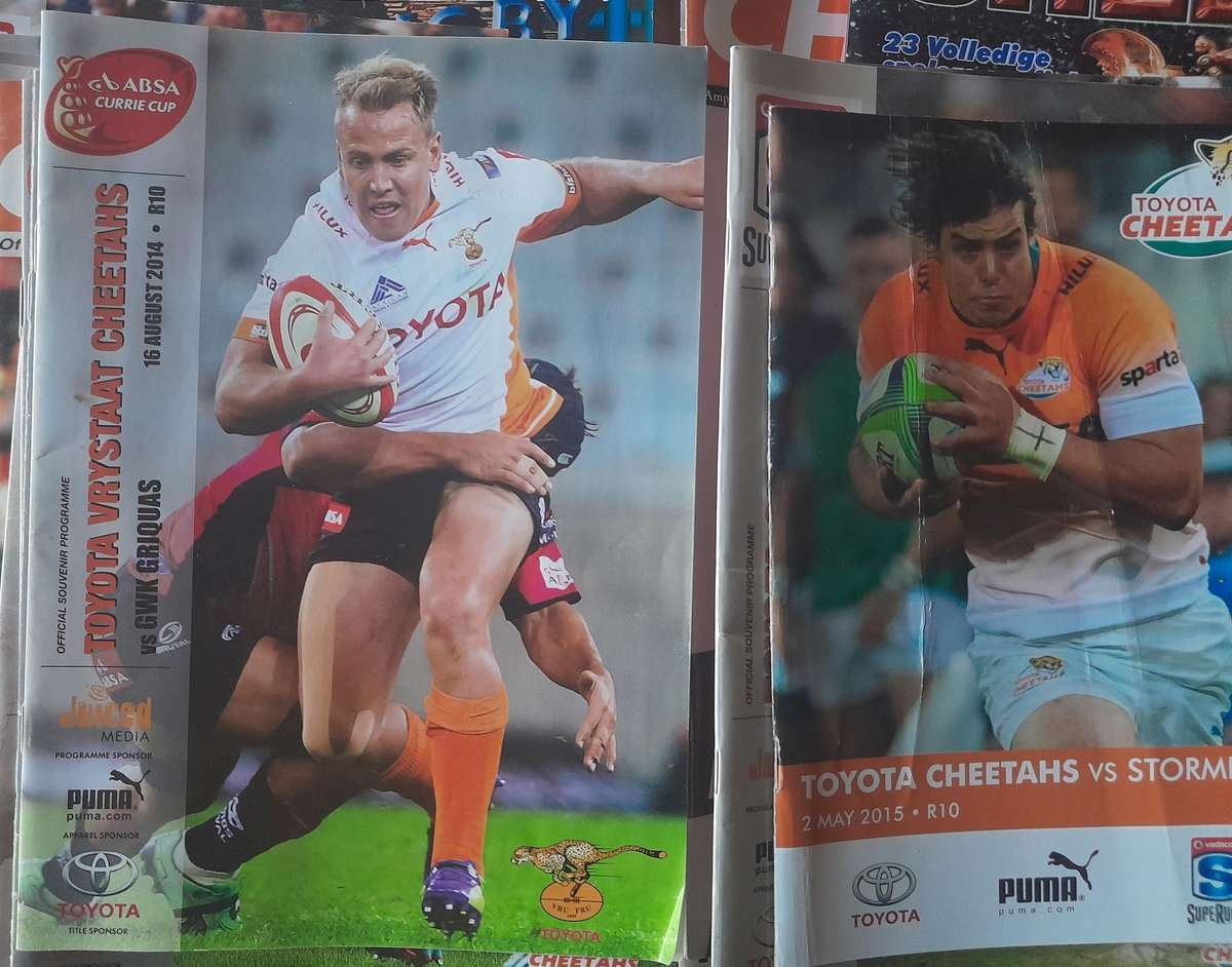 Collection of Cheetah Rugby Magazines x 6  and 24 x Game Programs, Curry Cup and Super 2013 - 2015