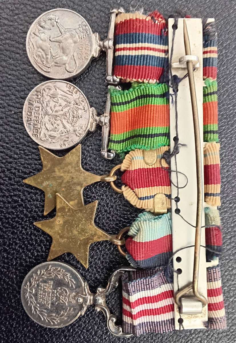 Full & miniature set WWII medals with BRAVERY IN THE FIELD MEDAL ISSUED TO L CPL HF HEWSON 8th Army