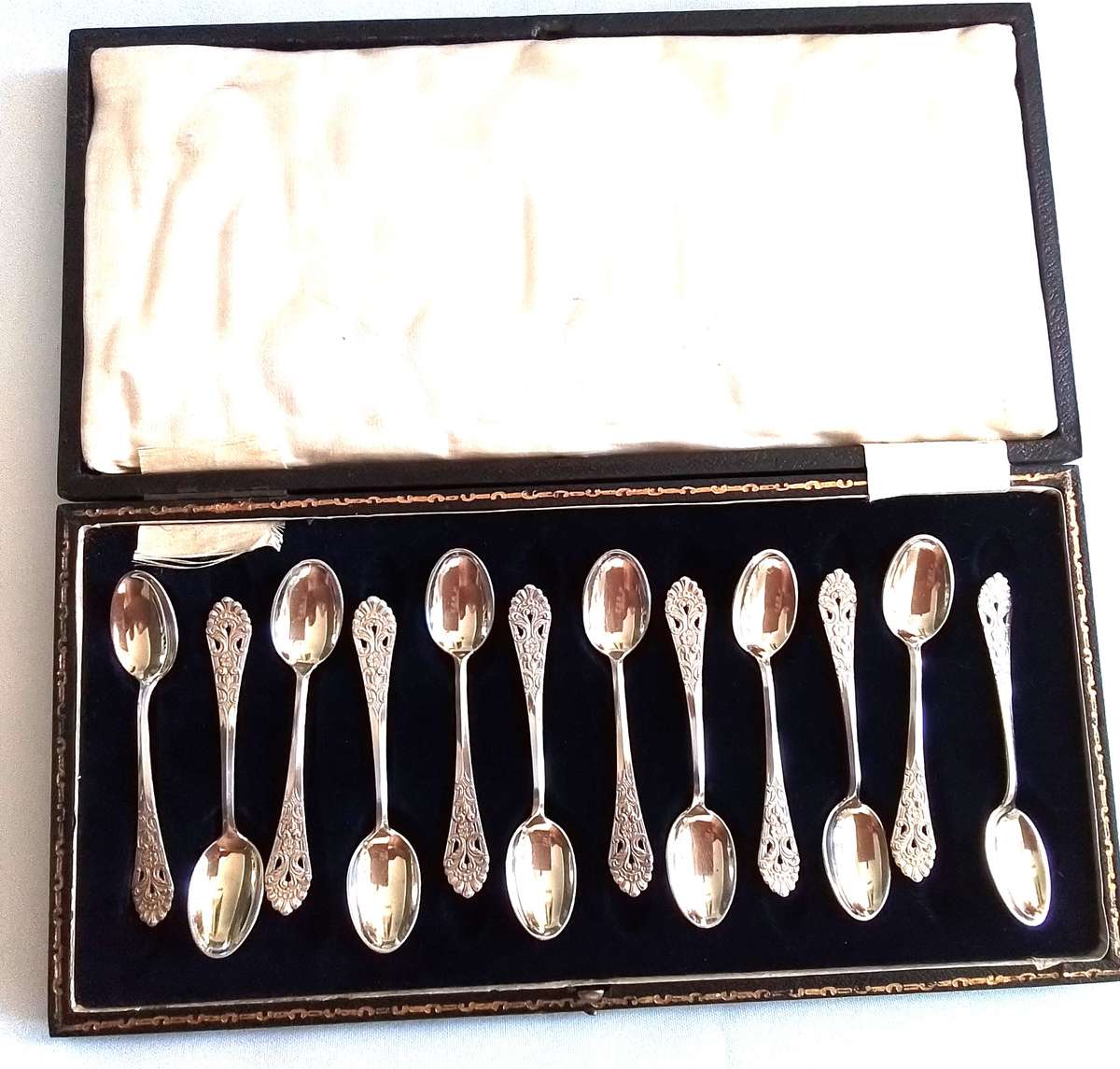 12 pc  Norwegian -  830  Silver  -  Spoon  Set