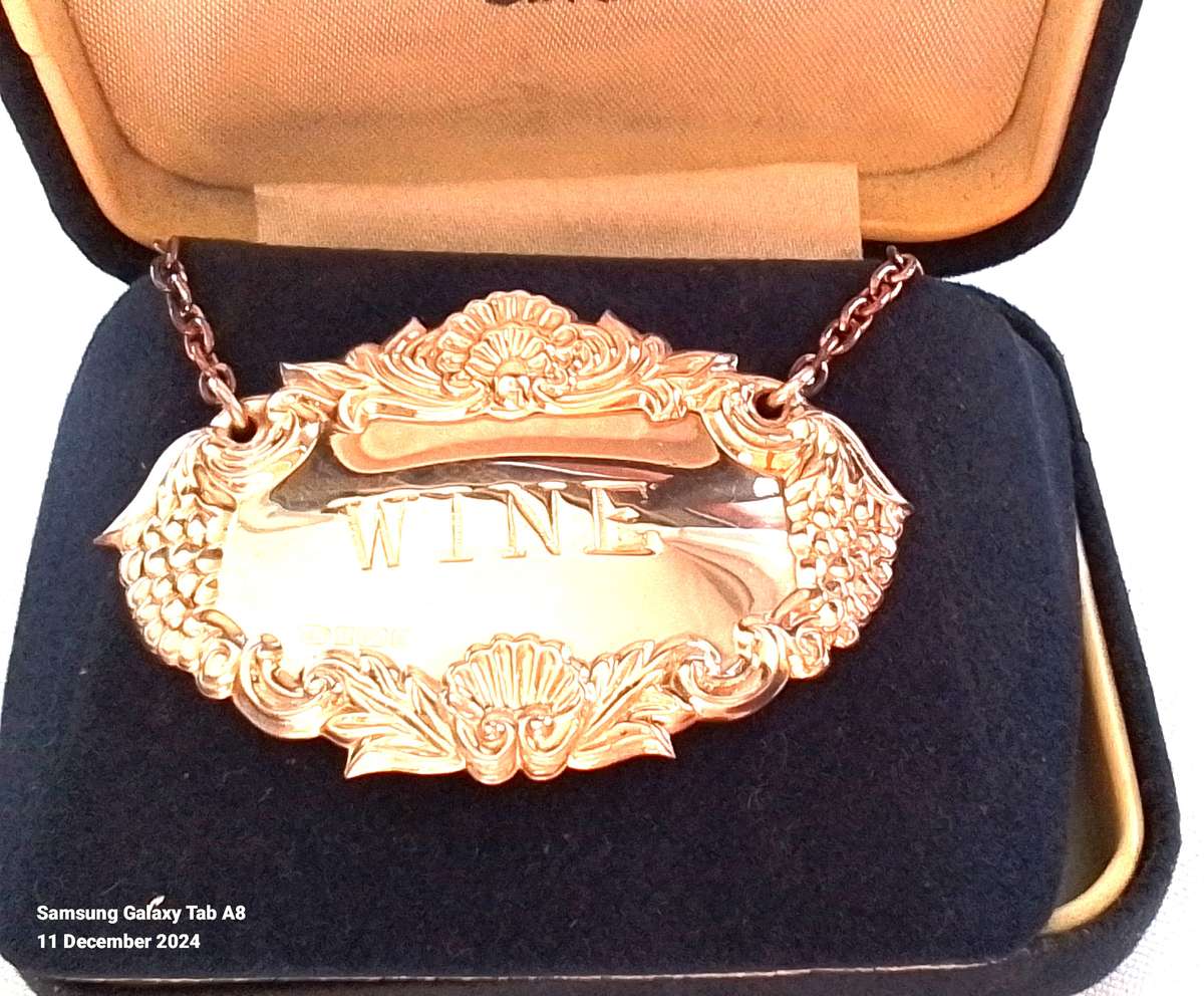 Birmingham  1997  Silver  Decanter  Label   -   Boxed