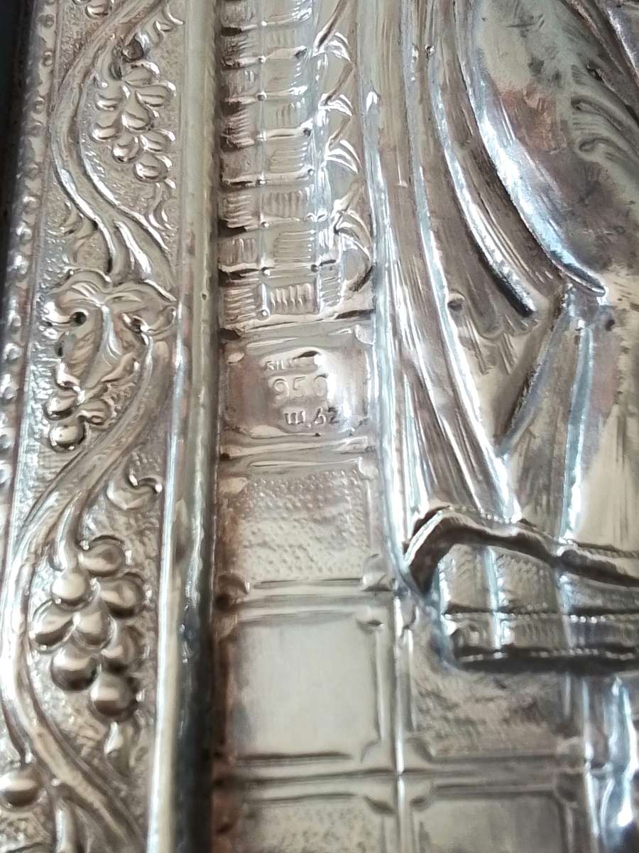 Silver  '950'   Byzantine Icon