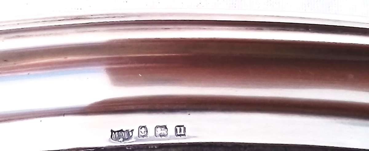 Birmingham  1919  -  Silver  and  Tortoise  Shell  Oval  Tray