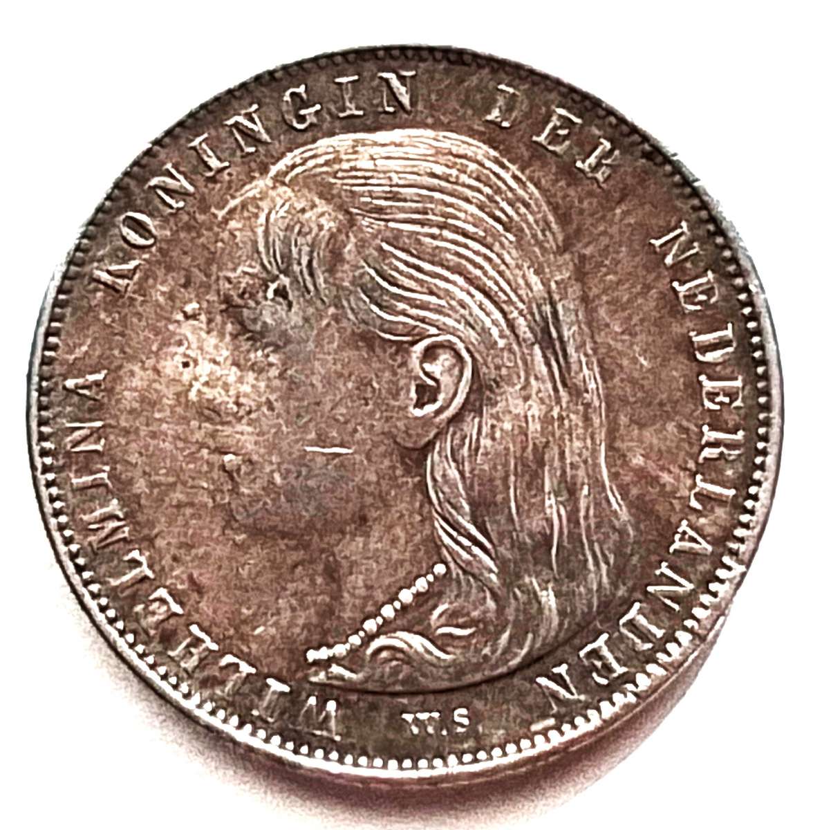 1897  -  Netherlands  -  1  Gulden  Wilhelmina  -  Silver Coin