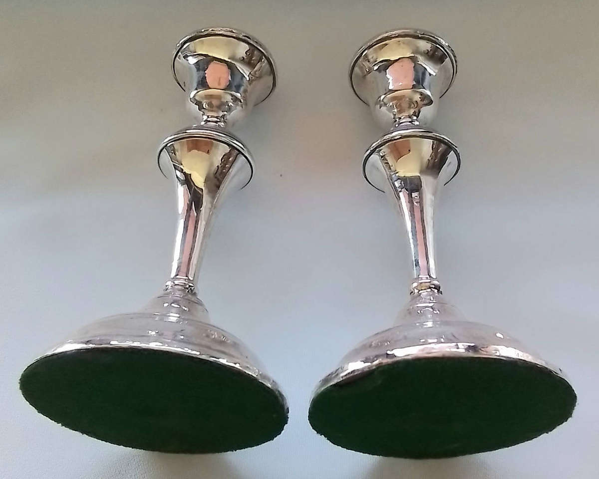 Birmingham 1959  -   Footed Candle Holders   [Pair]