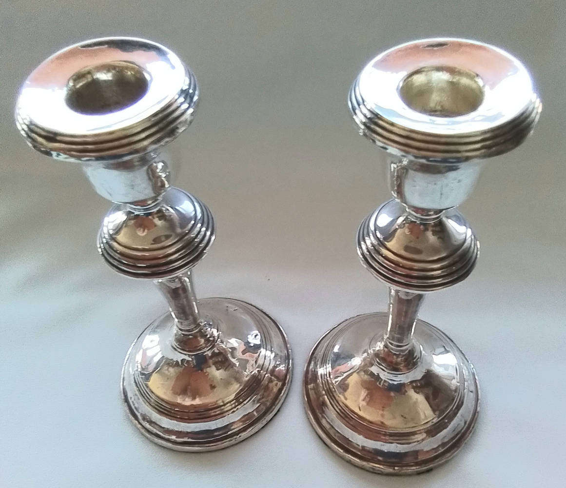Birmingham 1959  -   Footed Candle Holders   [Pair]