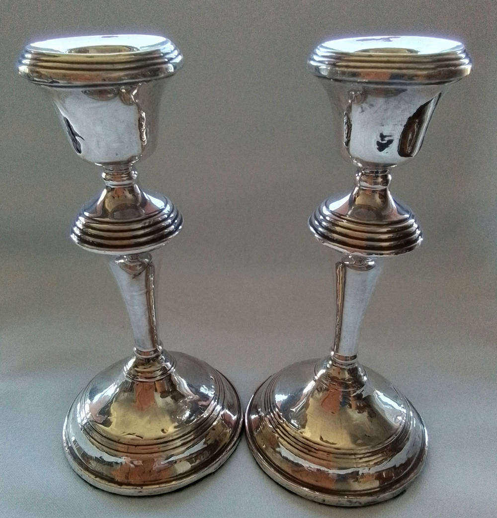 Birmingham 1959  -   Footed Candle Holders   [Pair]