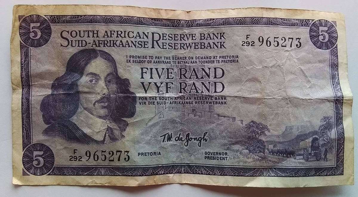SA  TW de Jongh  R5  Bank note